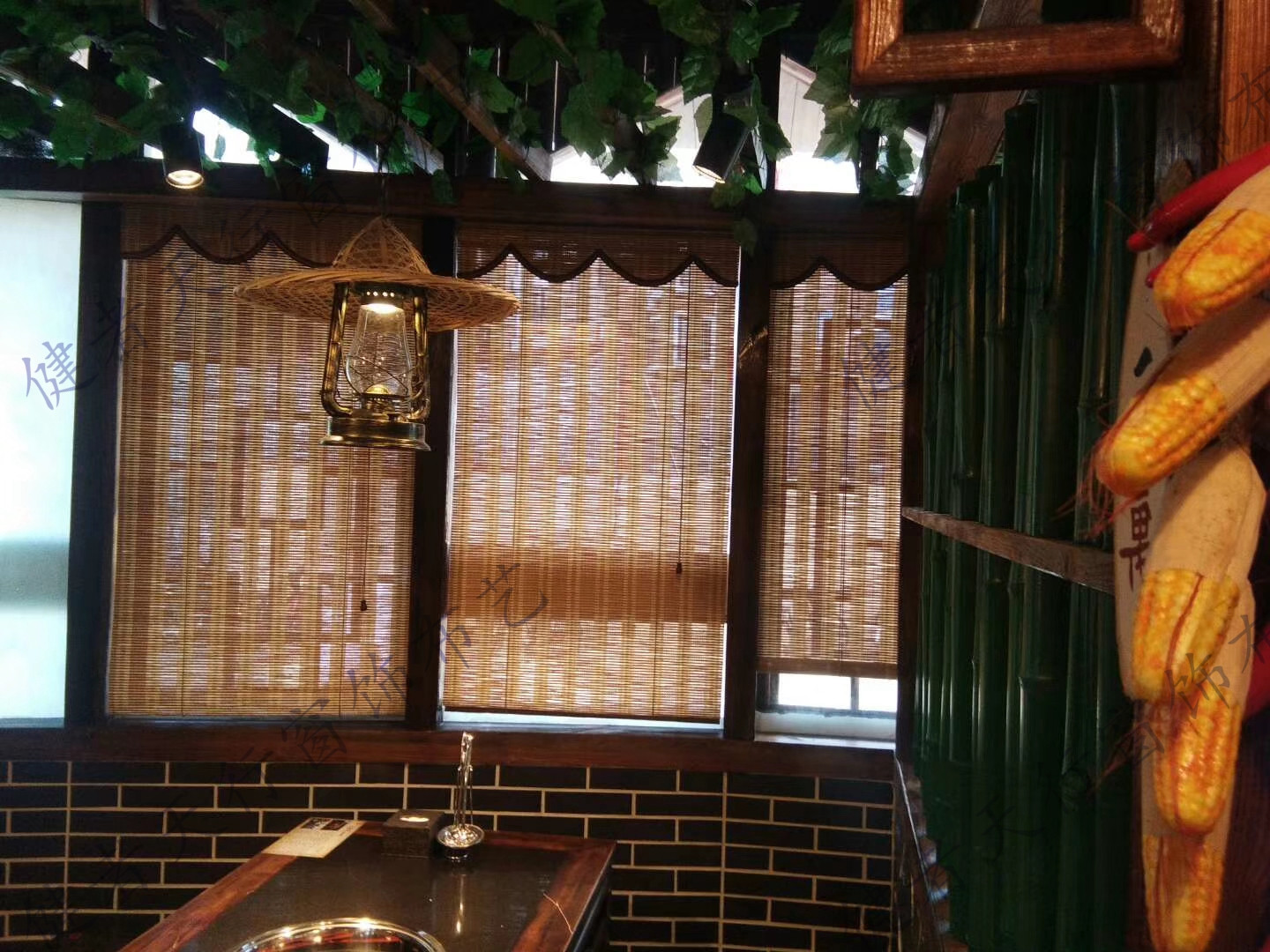 餐厅竹帘